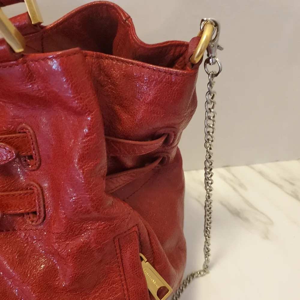 Red Leather Hobo By Rebecca MINKOFF